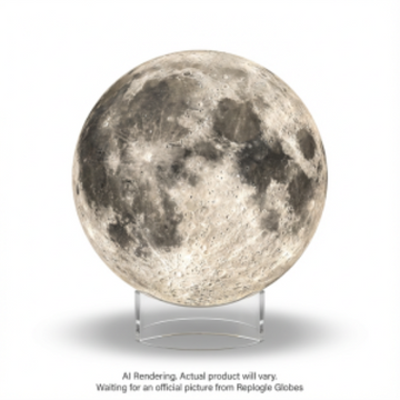 Replogle Globes National Geographic Moon Globe 12"/30cm Diameter Illuminated Desk Globe (English)