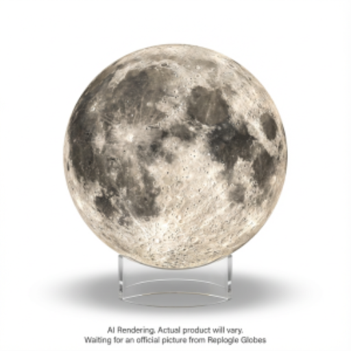 Replogle Globes National Geographic Moon Globe 12"/30cm Diameter Illuminated Desk Globe (English)