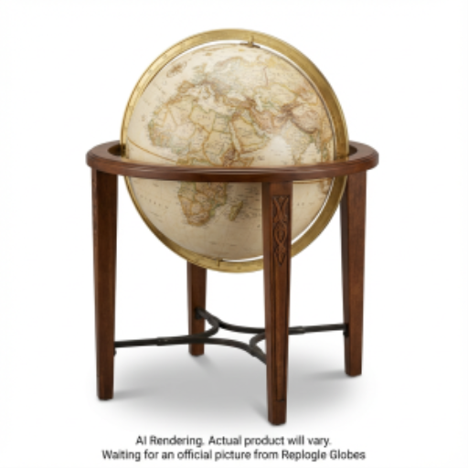 Replogle Globes Jameson 16"/40.5 Cm Antique Raised Relief Floor National Geographic Collection (English) - Ships in 3 boxes