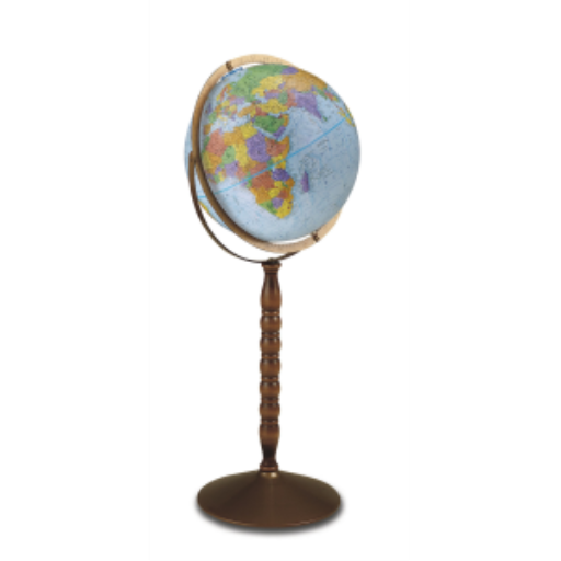 Replogle Globes Treasury Globe 12"/30Cm Diameter Blue Ocean Floor Globe With Metal And Full Meridian (English)