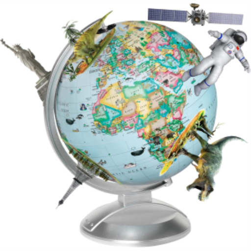 Replogle Globes Globe 4 Kids-10"/25Cm Diameter Illuminated Globe With Augmented Reality (English)