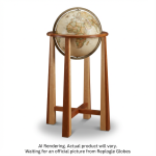 Replogle Globes Obelisk 16"/40.5 Cm Antique Raised Relief Floor Frank Lloyd Wright (French) - Ships in 2 boxes