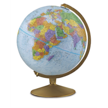 Replogle Globes Explorer 12"/30Cm Diameter Blue Ocean Desk Globe With Metal And Semi-Meridian (English)