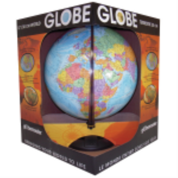 Replogle Globes Globemaster 12"/30Cm Diameter Blue Ocean Desk Globe With Metal And Semi-Meridian (French)