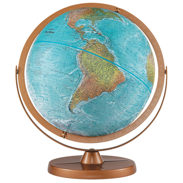 Replogle Globes Atlantis 12"/30Cm Diameter Blue Ocean Desk Globe With Metal And Full Meridian (English)