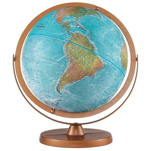 Replogle Globes Atlantis 12"/30Cm Diameter Blue Ocean Desk Globe With Metal And Full Meridian (English)