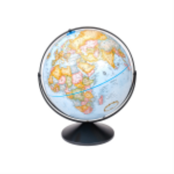 Replogle Globes Eureka 16"/40.5Cm Diameter Blue Ocean Globe With Black Metal Full Meridan And Metal Base (English)