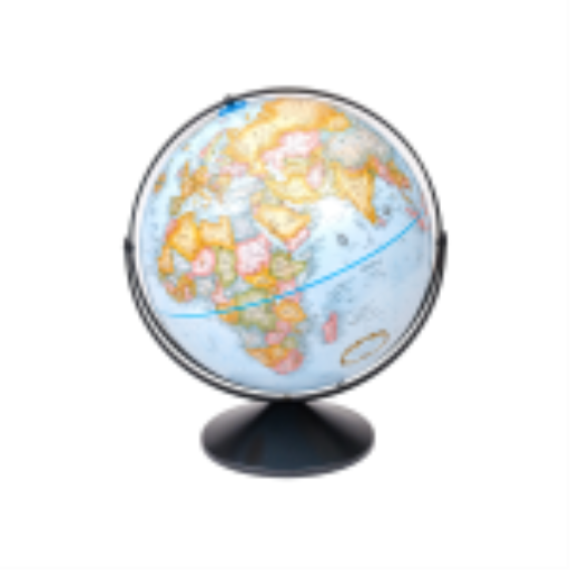 Replogle Globes Eureka 16"/40.5Cm Diameter Blue Ocean Globe With Black Metal Full Meridan And Metal Base (English)