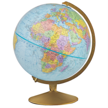 Replogle Globes Explorer 12"/30Cm Diameter Blue Ocean Desk Globe With Metal And Semi-Meridian (French)
