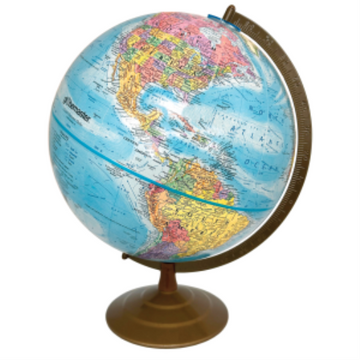 Replogle Globes Globemaster 12"/30Cm Diameter Blue Ocean Desk Globe With Metal And Semi-Meridian (English)
