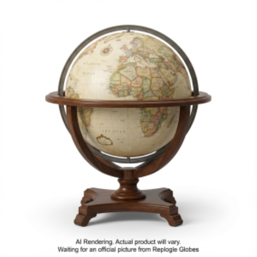 Replogle Globes Regency 16"/40.5 Cm Antique Raised Relief Floor (French) - Ships in 2 boxes