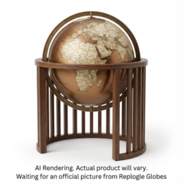 Replogle Globes BARREL - Frank Lloyd Wright Collection Antique - (French)