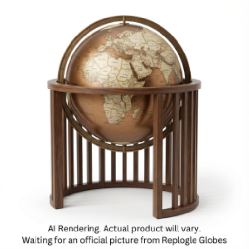 Replogle Globes BARREL - Frank Lloyd Wright Collection Antique - (French)