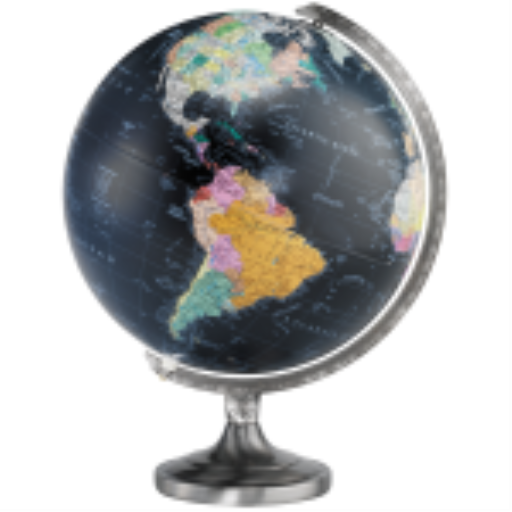 Replogle Globes Orion 12"/30Cm Diameter Black Ocean Illuminated Desk Globe (English)