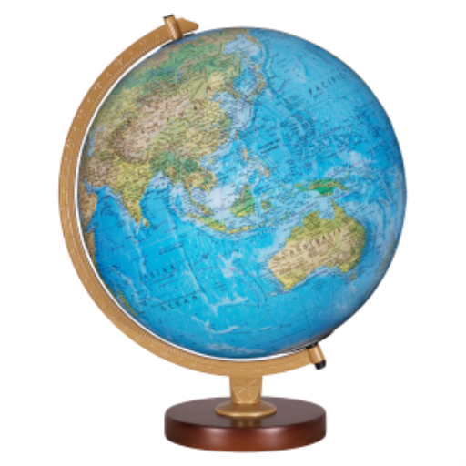 Replogle Globes Livingston 12"/30Cm Diameter Blue Ocean Illuminated Desk Globe (English)