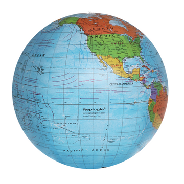 Replogle Globes Inflatable Blue Ocean Globe 16"/40.5Cm Diameter Political (English)