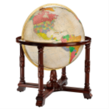Replogle Globes Diplomat 32"/82 Cm Antique Illuminated Floor Heirloom (English) - Ships in 2 boxes