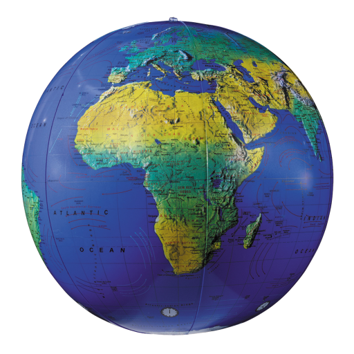 Replogle Globes Inflatable Blue Ocean Globe 16"/60.5Cm Diameter Topographical (English)