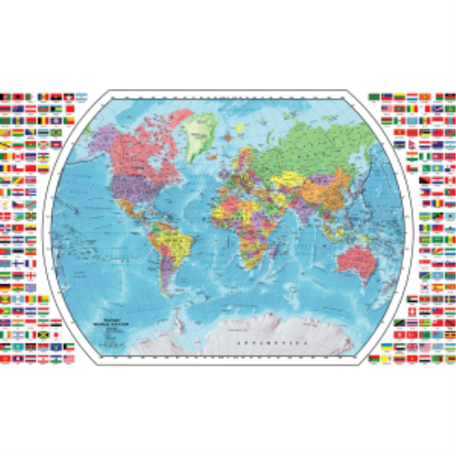Replogle Globes World Map Displayer ? Includes 18 Large Wall Maps (33" x 49")