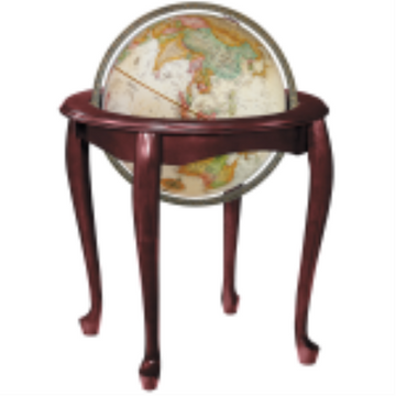 Replogle Globes Queen Anne 16"/40.5 Cm Diameter Antique Ocean Floor Globe (English) - Ships in 2 boxes
