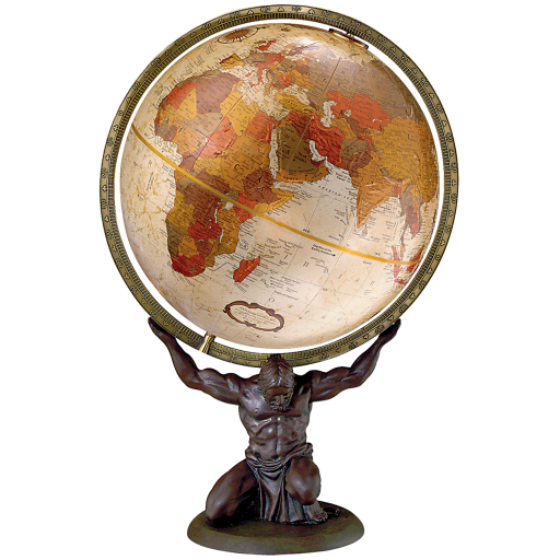 Replogle Globes Atlas 12"/30Cm Diameter Bronze Metallic Ocean Desk Globe (English)