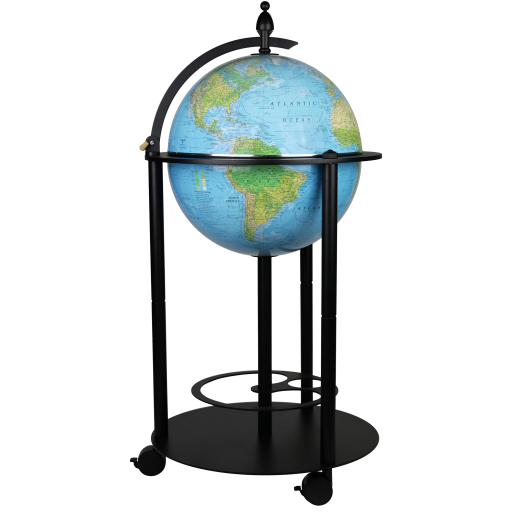 Replogle Globes Bar Globe 16"/40.5Cm Diameter Blue Ocean Illuminated Desk Globe (English)