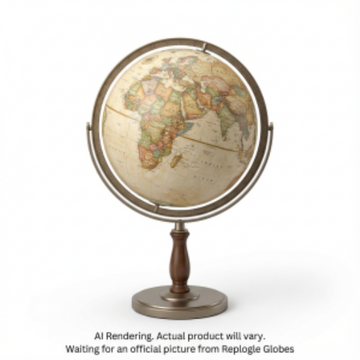 Replogle Globes Treasury Globe 12"/30cm Diameter Antique Ocean Floor Globe With Metal and Full Meridian (English)