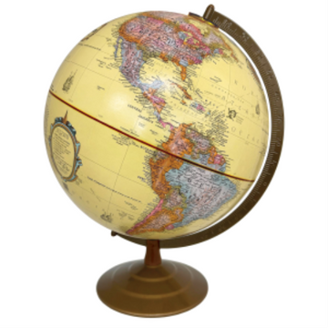 Replogle Globes Globemaster 12"/30Cm Diameter Antique Ocean Desk Globe With Metal And Semi-Meridian (English)