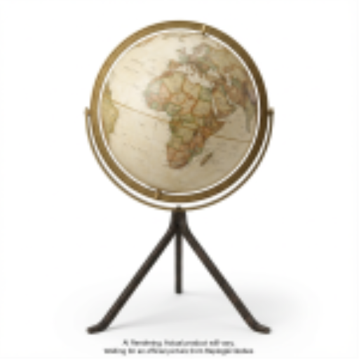 Replogle Globes Marin 16"/40.5 Cm Antique Raised Relief Floor (English) - Ships in 2 boxes