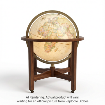 Replogle Globes Lafayette 16"/40.5 Cm Antique Illuminated Floor Heirloom (English) - Ships in 2 boxes