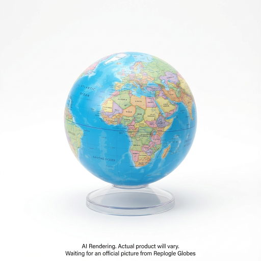 Replogle Globes Apollo 9"/22.9cm Diameter Blue Ocean Desk Globe (English)