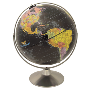 Replogle Globes Starlight 12"/30Cm Diameter Black Ocean Desk Globe With Metal And Semi-Meridian (English)