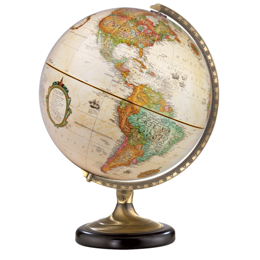 Replogle Globes Sierra 12"/30Cm Diameter Antique Ocean Desk Globe With Metal And Semi-Meridian (English)