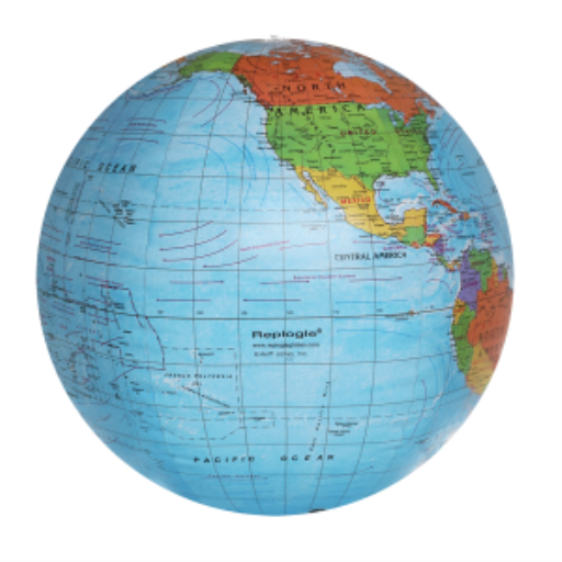 Replogle Globes Inflatable Blue Ocean Globe 12"/30Cm Diameter Political (English)