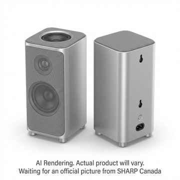 Sharp HT-SPR52021-SL 2.0.2 Wireless Rear Surround Speakers – 200W Peak Power, Satin Silver