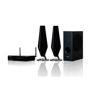 Sharp HT-SPW135 2.1 Channel Home Cinema Soundbar with Wireless Subwoofer and Ambient Lighting (150W RMS)