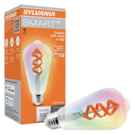 LEDVANCE SMART+ WiFi Filament Color + 2000K:  ST19 Color and Amber White (2000K)