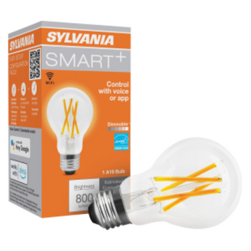 LEDVANCE SMART+ WiFi Filament Clear:  A19 Soft White (2700K)
