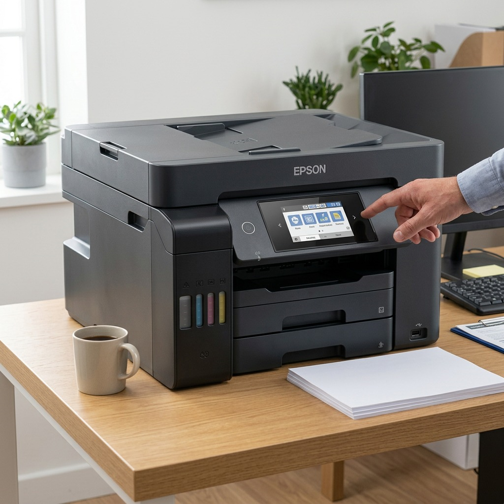 Epson WorkForce Pro EC-C7000 widely-formatted color multifunction supertank printer, hero image