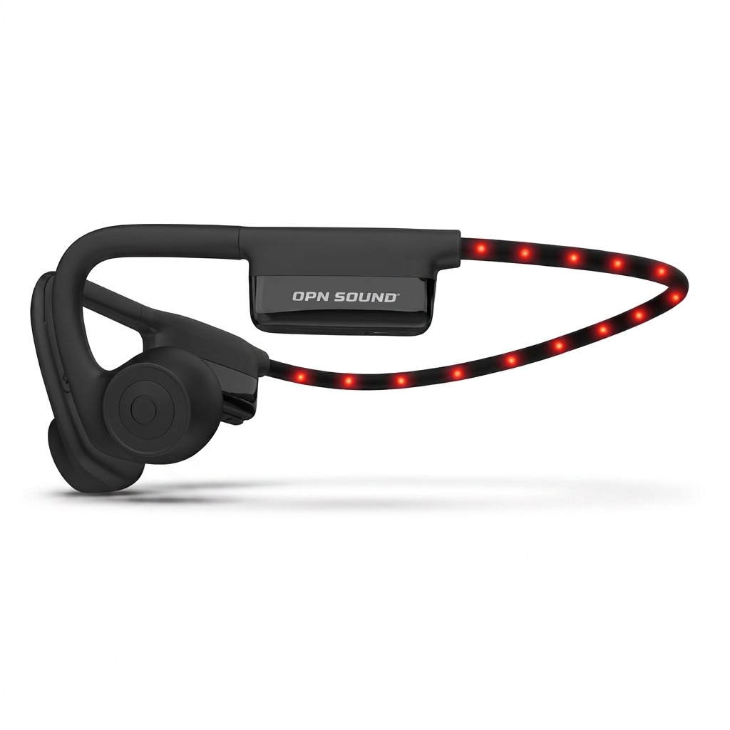 OPN Sound Dashlyte+ Open Ear Headphones with LED Safety Light Strip
