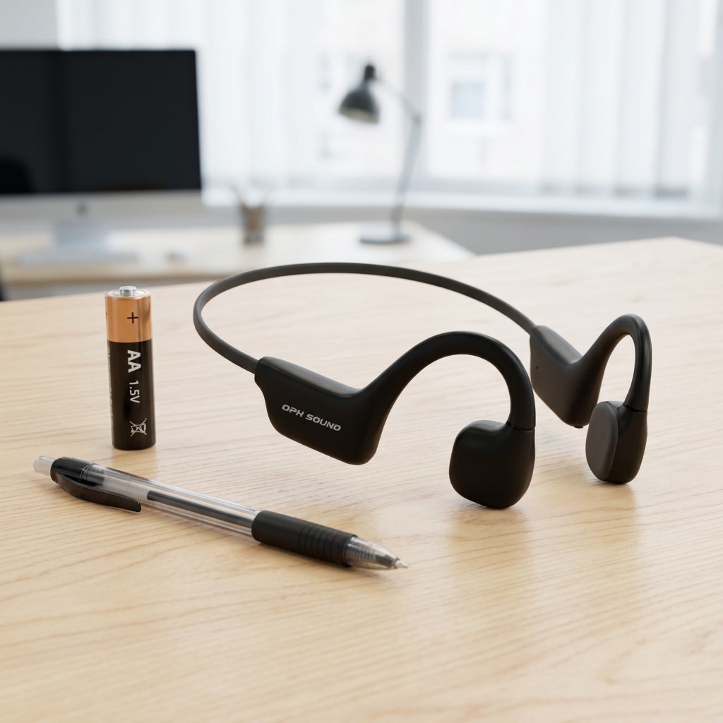 OPN Sound Osso Open-Ear Bone Conduction Wireless Headphones IPX5 Water Resistant, 9-Hour Battery
