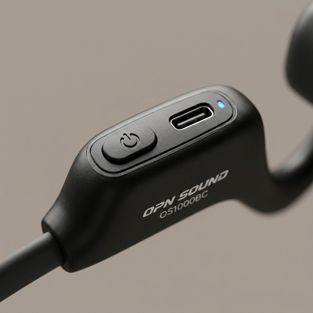 OPN Sound Osso Open-Ear Bone Conduction Wireless Headphones IPX5 Water Resistant, 9-Hour Battery