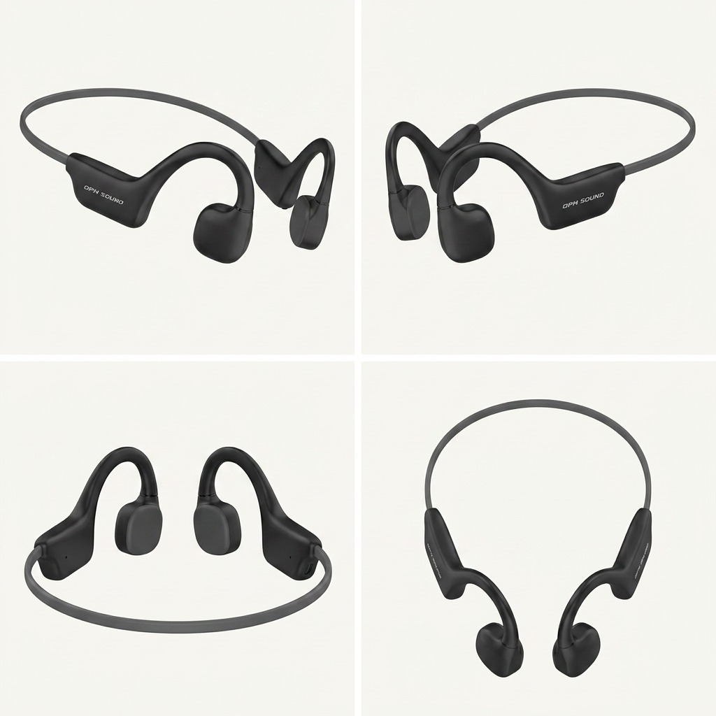 OPN Sound Osso Open-Ear Bone Conduction Wireless Headphones IPX5 Water Resistant, 9-Hour Battery