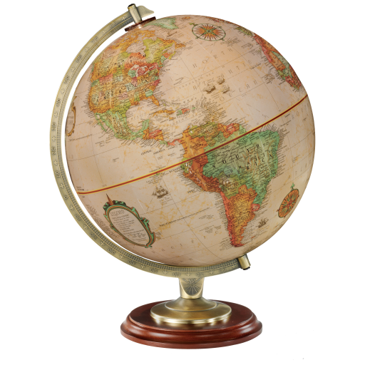 Replogle Kingston Globe 12"/30Cm Diameter Antique Ocean Desk Globe (French)
